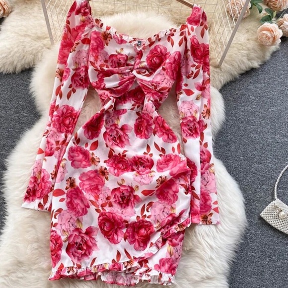 Brand NEW! Pink flower dress - Picture 9 of 10